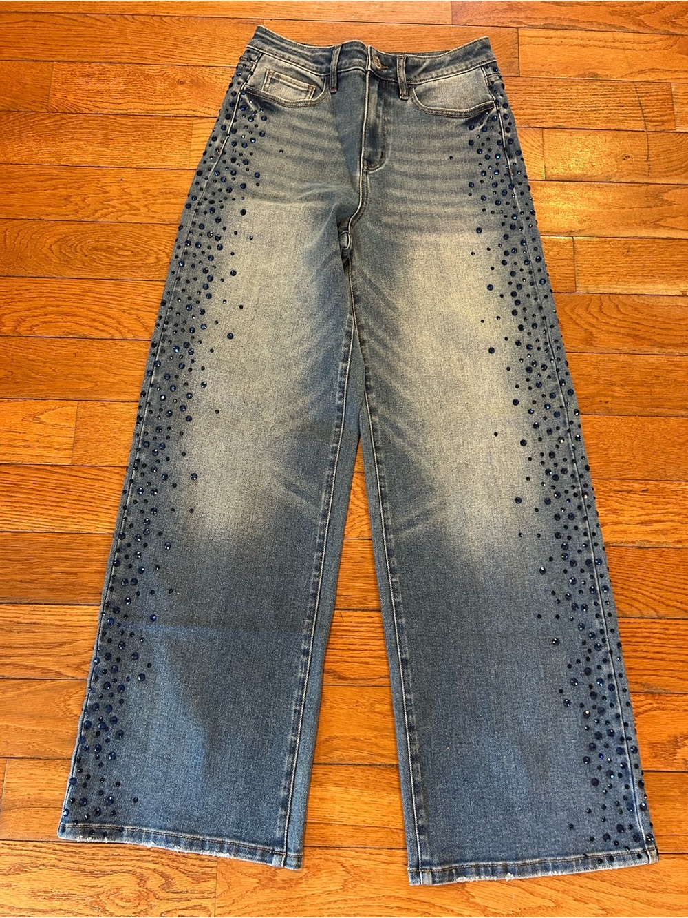 NEW Stevie Jeans by Steve Madden Flare Bell Bottom Sparkling Bedazzle y2k 28